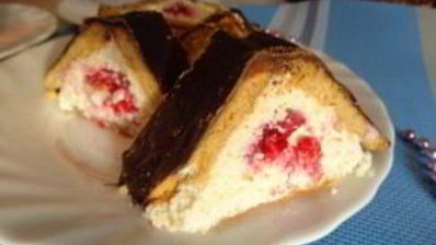 десерт из печенья и творога