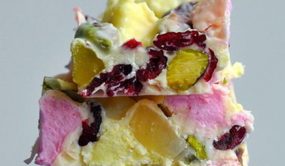 Рецепт десерта каменистая дорога из белого шоколада