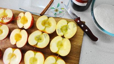 хмельные яблочки в вине на десерт