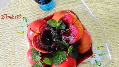 хмельные яблочки в вине на десерт