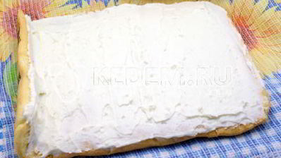 бисквитный рулет с кремом новогодний салют