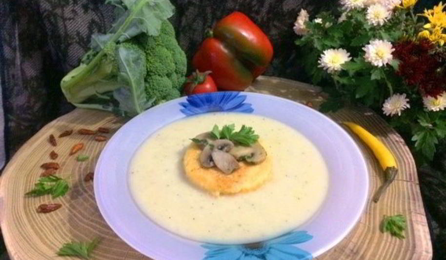 Рецепт хлебных равиолей в курином креме