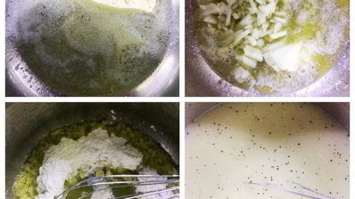 хлебные равиоли в курином креме