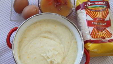 кростата с манным кремом