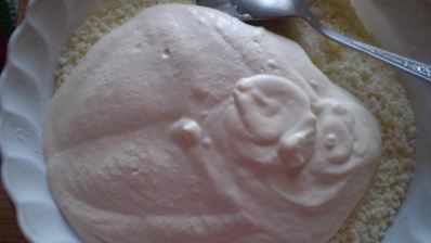 легкий бисквит с апельсиново-творожным кремом