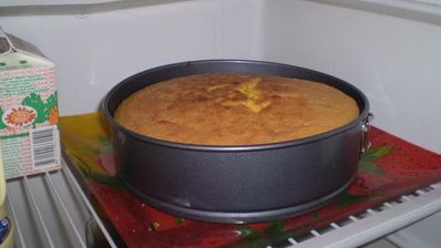 легкий бисквит с апельсиново-творожным кремом