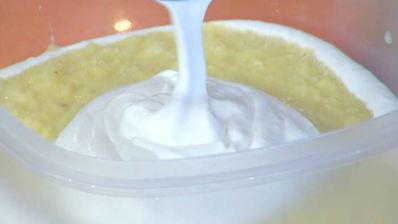 йогуртовое мороженое с ананасом