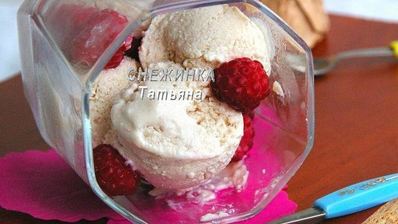 легкое творожное мороженое с бананом