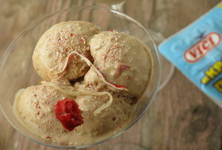 Соленое мороженое с крабовыми палочками