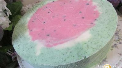 торт-мороженое арбуз