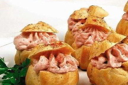 Булочки с муссом из сыра и ветчины