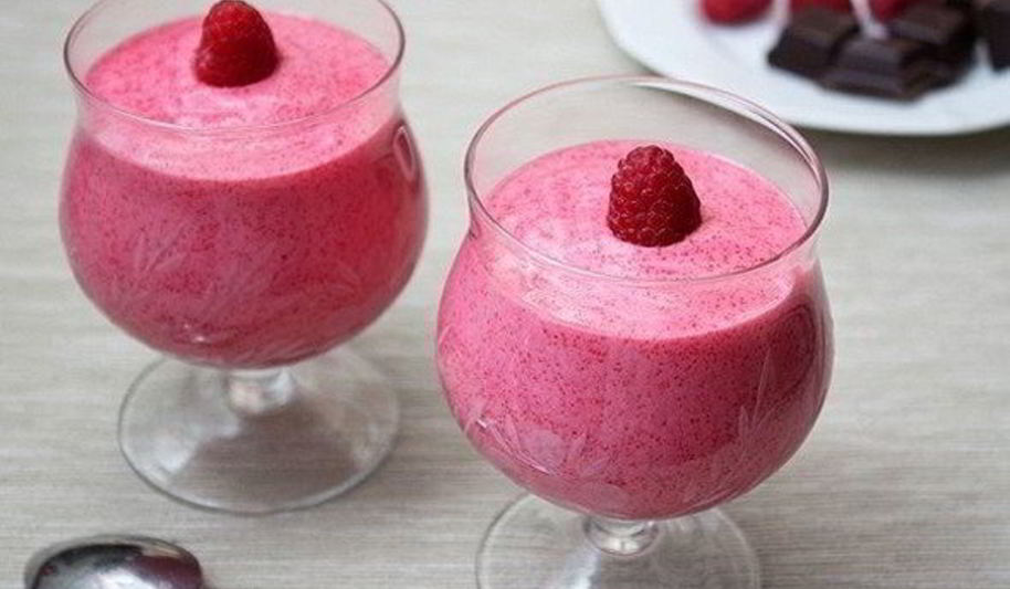 Рецепт клюквенного мусса с манкой