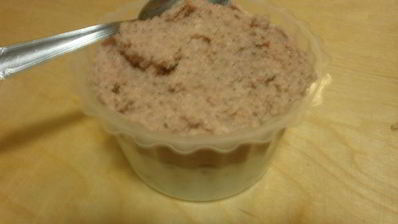 мусс два вкуса из творога и ветчины с инжиром