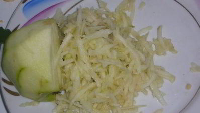 мусс из белка, яблок и банана