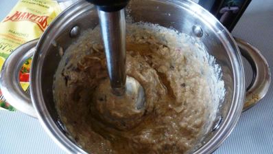 мусс из запеченных баклажанов по-магрибски