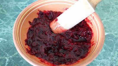 мусс клюквенный с манной крупой