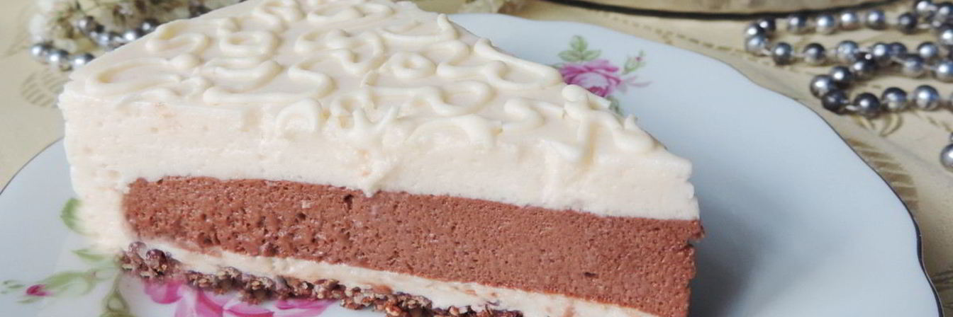 Торт-мусс без выпечки Сладкий дуэт