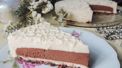 торт-мусс без выпечки сладкий дуэт