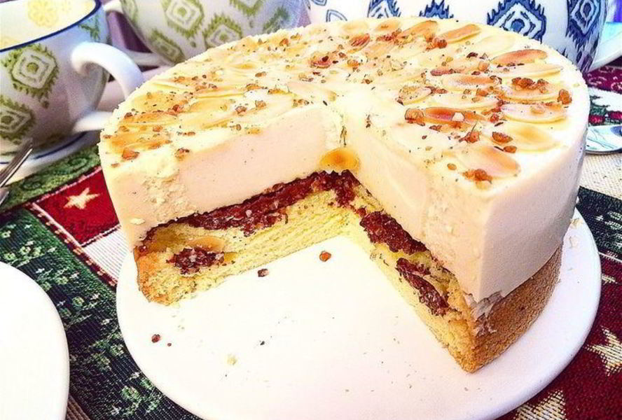 Торт-мусс с соленой карамелью