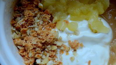 творожный мусс с ананасом и карамельными нотами