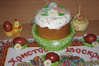 Кулич с апельсиновой цедрой и вяленой клюквой