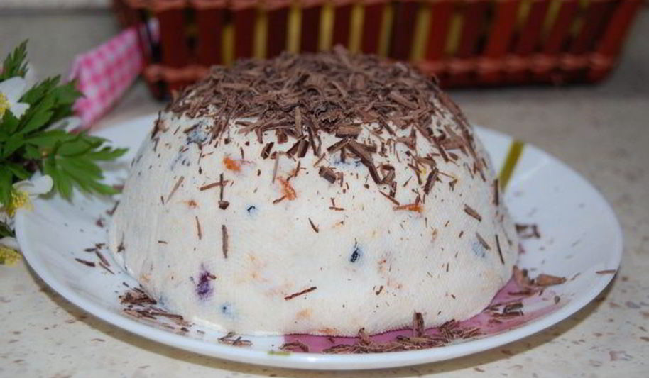 Рецепт творожной пасхи с сухофруктами