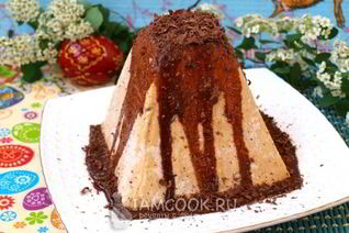 Творожная пасха с вареной сгущенкой