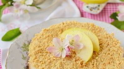 пудинг из риса с яблоками