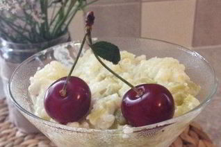 Рисовый пудинг с ревенем