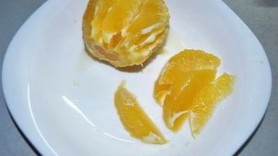 салат-десерт из апельсина, яблока и моркови