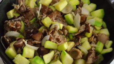 суфле из кабачков и белых грибов