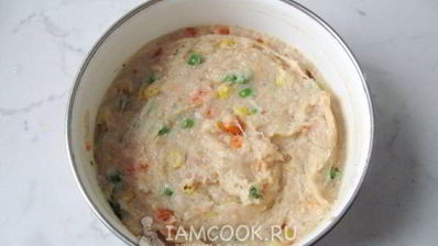 суфле из курицы с овощами