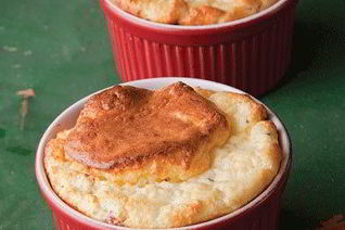 Суфле из сыра с ветчиной