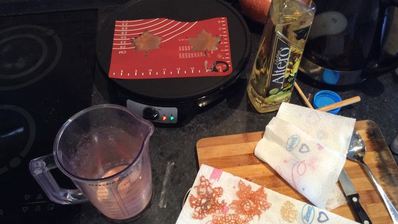 суфле из тыквы, медовый крамбл, облепиховые сорбет и ганаш