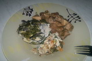 Суфле со стручковой фасолью и свинина в Итальянском стиле