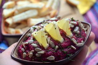 Свекольно-грибное суфле