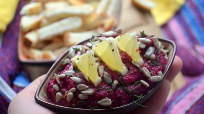 свекольно-грибное суфле