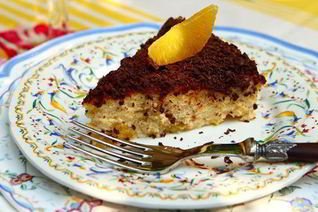 Сырное суфле с апельсином и шоколадом