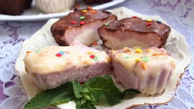 творожно-малиновое суфле