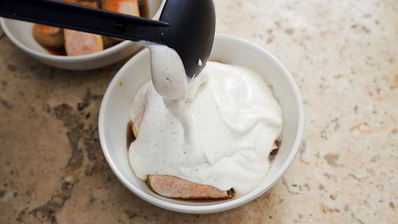 быстрый тирамису с малиной и мятой