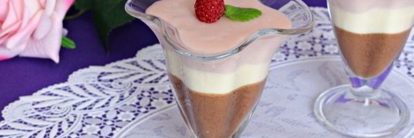 Желе со сметаной слоями