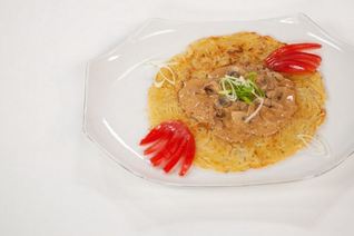 Драник с грибным соусом