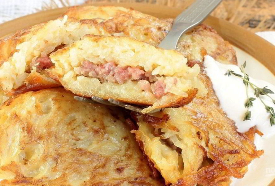 Драники картофельные с мясом