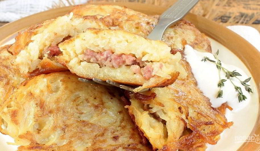 Рецепт драников картофельных с мясом