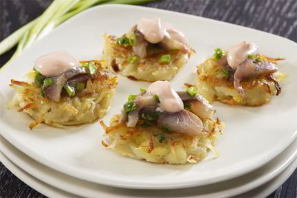 Драники с селедкой