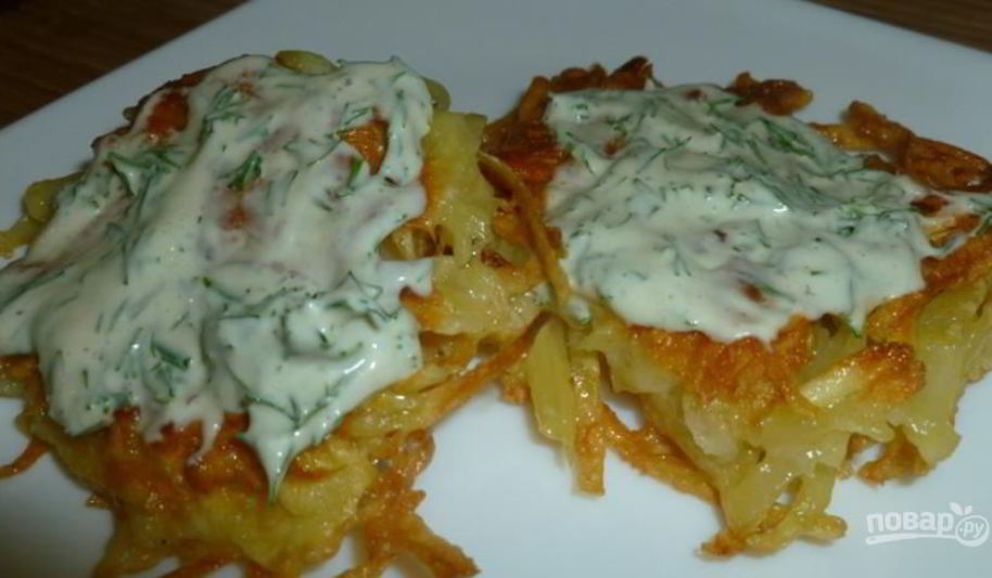 Рецепт картофельных драников с сыром
