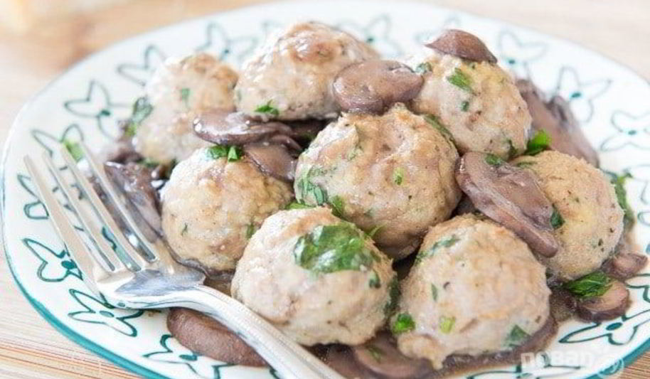 Рецепт фрикаделек из индейки в грибном соусе