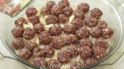 фрикадельки с картошкой в духовке