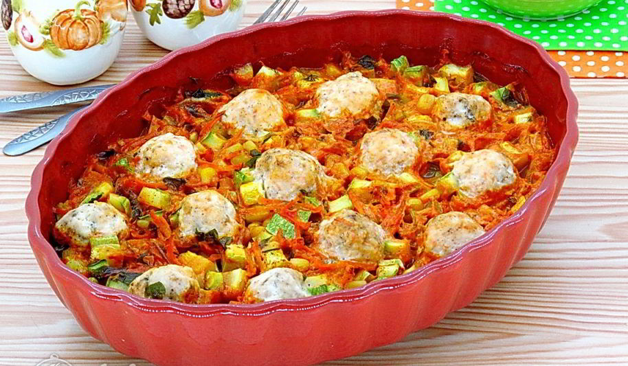 Рецепт фрикаделек в духовке с кабачками