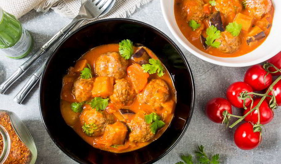 Рецепт красного карри с фрикадельками